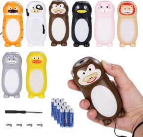 8 Pack Animal Flashlights for Kids 2 in 1 Toddler Flashlight Camping Lantern Flashlights Stocking Stuffers for Kids Toddlers Lantern Cute Flashli