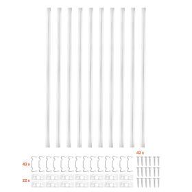 Plaster-in LED Aluminum Channel, 10-Pack 6.6 ft/2M, Trimless Recessed Drywall LED Strip Diffuser Channel, with Milky Cover