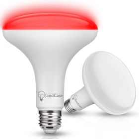 Light Bulbs, Red BR30 Flood Light Bulb, 11W(100W Equivalent) LED Recessed Light Bulbs, 900lm, Non-Dimmable, E26 Base, 2 Pack